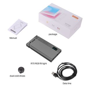 Ulanzi VIJIM R70 tam renkli Metal RGB LED Video işığı ile ayarlanabilir braket montaj SLR kamera için ışık PD hızlı şarj - Product Image 6