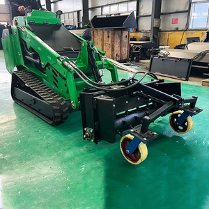 Skid Steer Hydraulic Earth Auger 9'' <strong>Drill</strong> <strong>Bit</strong> Forestry Mulcher Stump Grinder Attachment for Mini Stand on Skid Steer Loader