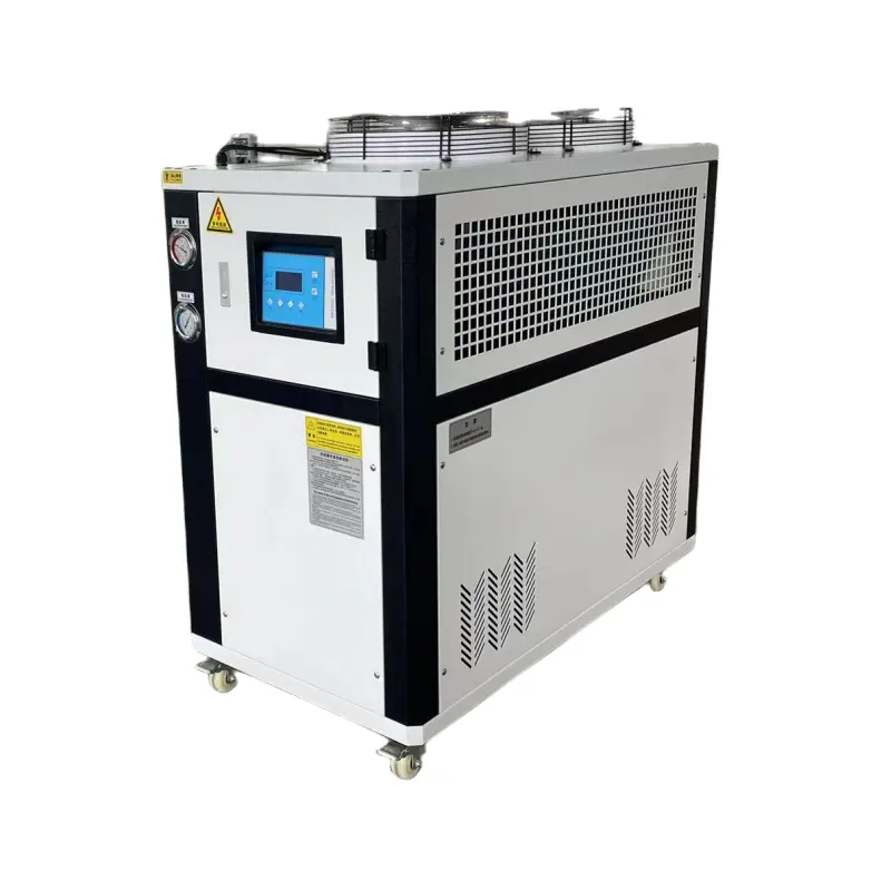 Refrigeratore d'acqua raffreddato ad aria industriale Standard R22 / R407C R410a 5HP 10HP per la lavorazione della plastica