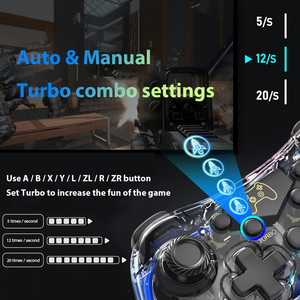 Neue transparente Hülle mit leichtem Turbo-Gampad für Nintendo Switch PC Wireless Controller Joystick - Product Image 6