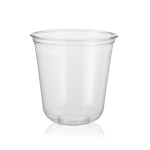 Özel 8oz 20oz tek kullanımlık şeffaf plastik bardaklar, kahve için kapaklı PET malzeme - Product Image 1