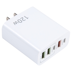 Factory Wholesale Price 120W Dual PD Type-C + 3 X USB Multi Port <strong>Charger</strong> Smart Charging for <strong>All</strong> SmartPhones - Product Image 4