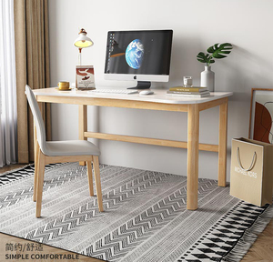 Diseño moderno Simple Fácil instalación Patas de madera maciza desmontables Ahorro de espacio Mesa de ordenador Escritorio y silla - Product Image 6