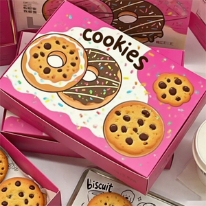 Lớn brookie Cookies hộp giấy bao bì các tông màu hồng duy nhất nhỏ sang trọng giáng sinh tùy chỉnh Cookie hộp - Product Image 2