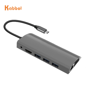 CE FCC Rohs列出9合1 USB C集线器3.0型C 3.1 4端口多分离器适配器OTG用于PC电脑配件 - Product Image 1