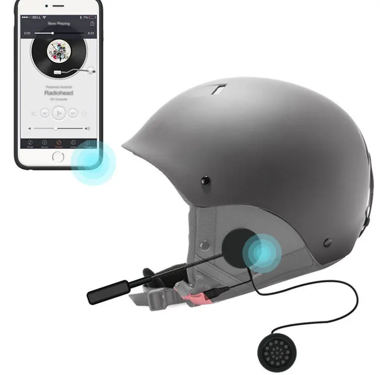 Motorlu kask kulaklık BT V5.0 motosiklet kablosuz Stereo kulaklık hoparlör desteği Handsfree Mic ses kontrolü
