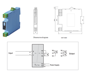 Amplificatore di segnale analogico di corrente isolato da 0-10ma a 0-20ma con uscita di corrente a doppio canale di segnale, alimentazione 24VDC - Product Image 4
