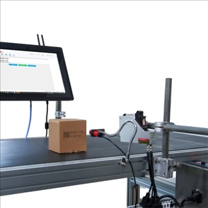Impresora de código de barras de inyección de tinta térmica portátil para máquina de codificación de fecha de caducidad, función de empalme sin costuras con 1-8 cabezales de impresión