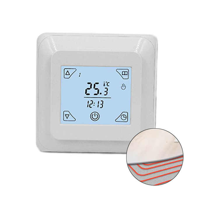 Wuhu Jiahong ระบบทำความร้อนในร่ม,หน้าจอสีระบบสัมผัสอิเล็กทรอนิกส์จอ Lcd ดิจิตอลเทอร์โม