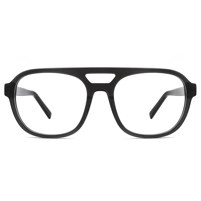 إطار نظارات بصرية من الأسيتات بإطار كبير متكامل مزدوج الشعاع بتصميم عصري جديد
