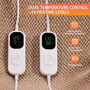3 Timer-Einstellungen mit LCD-Display Fernbedienung Elektrisch beheizte Decke Anti-Staub-Milbe schnell unter Decke beheizt - Product Image 3