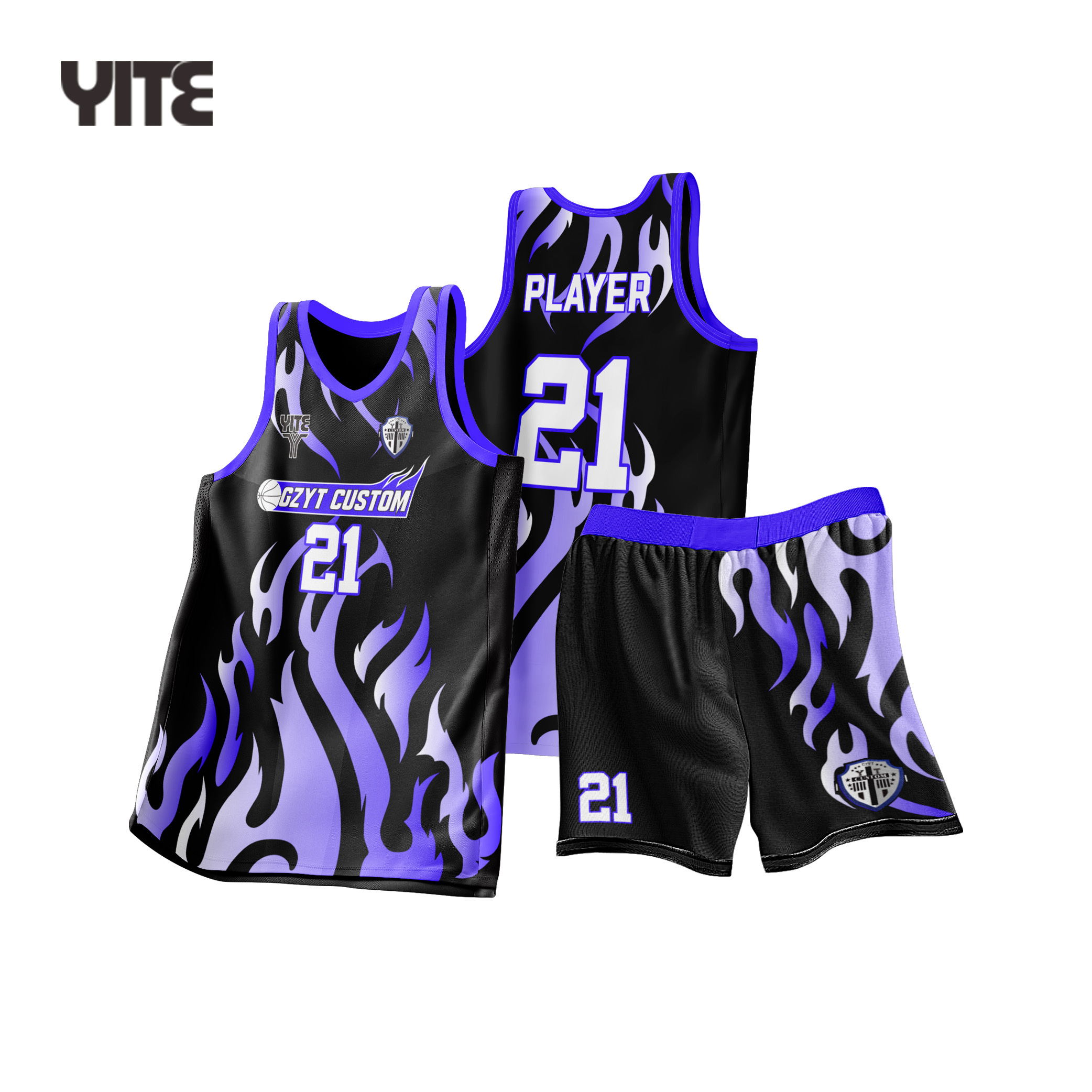 Black and purple