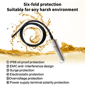 Wtssensor 0 ~ 200m piezoresistive silicon Analog thép không gỉ cảm biến mức chất lỏng chìm nhiên liệu mực nước đầu dò - Product Image 6