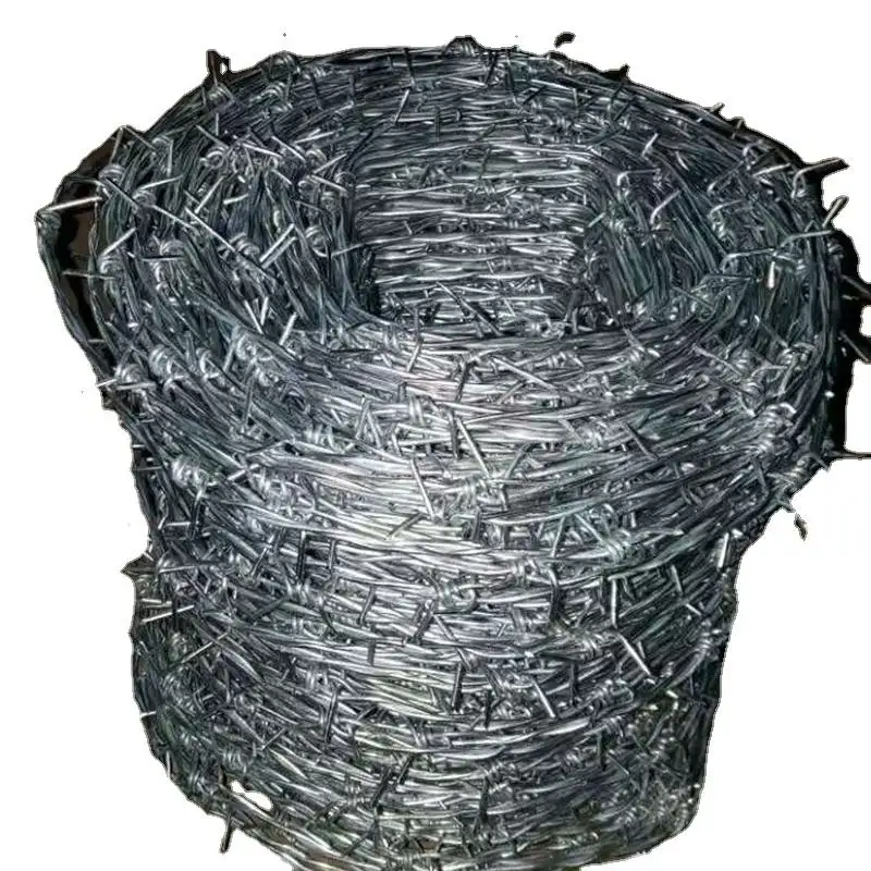 Prezzi bassi recinzione in rete di prigione filo spinato lamina a doppio filo zincata a lamina
