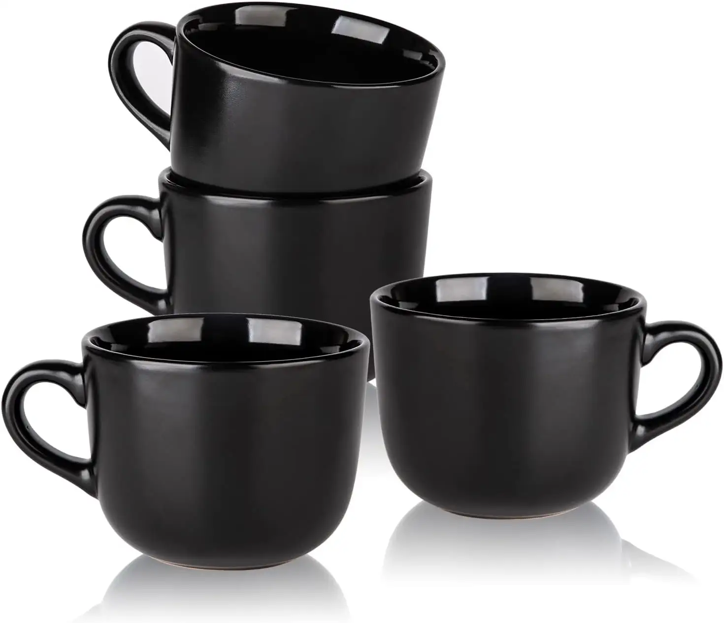 24 oz Soup Mugs with Handles, Ceramic Bowls Mugs Set with handles for Coffee Cereal Cappuccino Snacks,