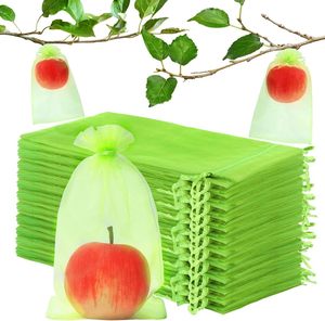 100 Uds. Bolsas reutilizables de protección de frutas con cordón de PE para proteger verduras y frutas de insectos, Mosquitos - Product Image 1