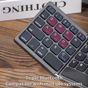 複数のシステムに対応可能フルサイズトリプル折りたたみ式キーボードコンピュータ小型ワイヤレスBluetoothキーボード - Product Image 6