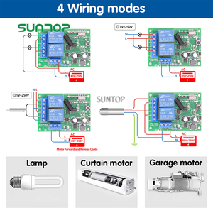 433Mhz telecomando universale senza fili interruttore AC 110V 220V 2CH relè ricevitore modulo RF telecomando trasmettitore luce Led