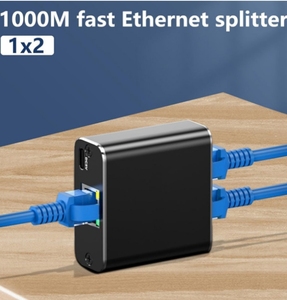 千兆1000Mbps RJ45分离器1X2以太网电缆1进2出网络分离器电脑转换器8P8C扩展器插头扩展 - Product Image 4