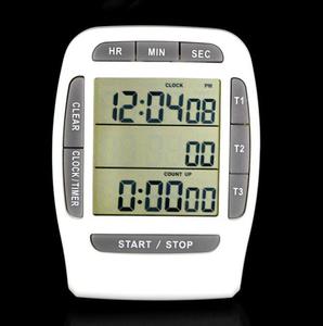 Multifunktion aler Küchen-Kocht imer 3 Anzeige kanäle Elektronische Countdown-Funktion Timer Zeit zähl gerät - Product Image 3