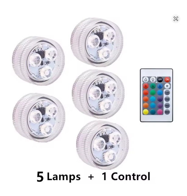 5pcs-Colorful-LED-With-one-Remote-Controller