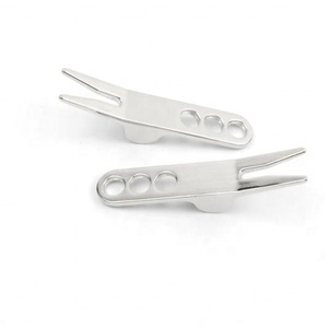 <span class=keywords><strong>Divot</strong></span> เครื่องมือซ่อมสนามกอล์ฟสแตนเลส,ทำเครื่องหมายเปล่าเครื่องมือไดวอตกอล์ฟโลหะ - Product Image 1