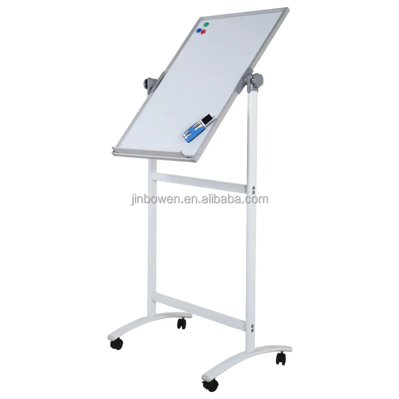 Mobiles magnetisches Whiteboardst änder mit abgerundeter Basis, einziehbares Whiteboard mit Ständer Teaching Conference Office Blackboard