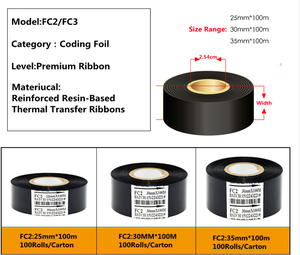 25mm 30mm Druckmaschine Datums codierer Datum Chargen codier maschine Heiß präge band Codier folie - Product Image 4