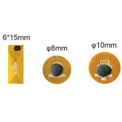 NFCForum Type 2 Quality HF 10mm round RFID Microchip FPC NFC Tags