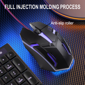 Venta al por mayor 104-Key Black Office Wired Keyboard Mouse Set con colorido retroiluminado - Product Image 3
