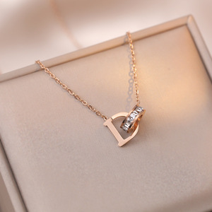 Lettering Necklace Niche Design Sense Simple Mesh <strong>Red</strong> Temperament Choker Clavicle <strong>Chain</strong>
