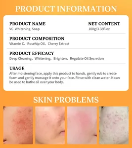 Custom Deep Cleansing Skin Whitening <strong>Soap</strong> Original Handmade for Body and Face Private Label - Product Image 3