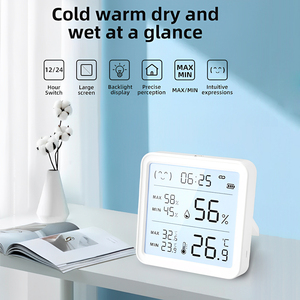 Termómetro inteligente para el hogar con pantalla LCD, sensor de temperatura y humedad, compatible con la aplicación Alexa y Tuya, retroiluminación de detección de red WiFi - Product Image 4