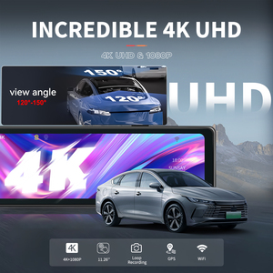 Podofo Dual Lens 11.26'' Dash Cam 4K Car Monitor DVR Night Version WiFi Rearview Mirror Car Recorder GPS+ADAS+BSD+LCA - Product Image 3