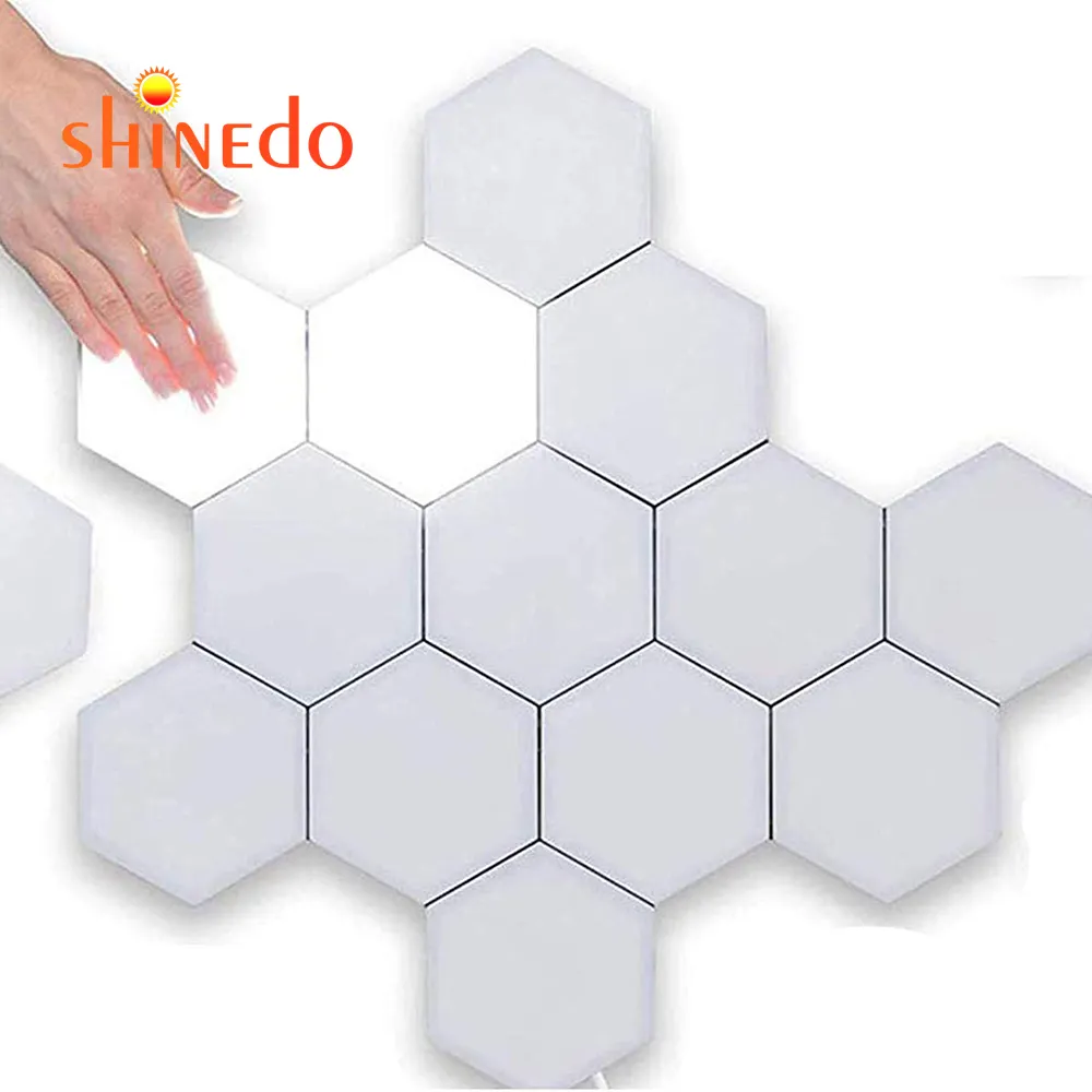 Smart Led Light Wandmontage Touch-Gevoelige Hexagon Wandlamp Voor Game Room, Slaapkamer En Woonkamer