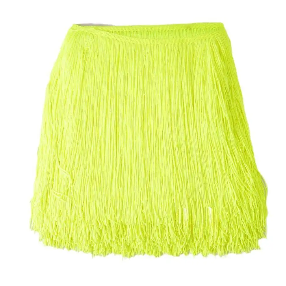 Custom 30cm Satin Tassel Lace For Latin Dance Dress Fringe Trim For Sewing Curtain Woven Clothing Accessories