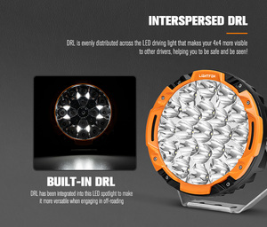 Lightfox ไฟขับขี่ LED ออฟโรด7นิ้วในตัว, 4x4สปอตไลท์ LED พลังสูงสว่างจ้าพลังสูง - Product Image 3