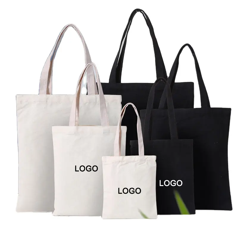 Sac fourre-tout en coton Sac à provisions en toile imprimée avec logo personnalisé Grand sac en toile écologique et réutilisable avec lettres Xiaochang