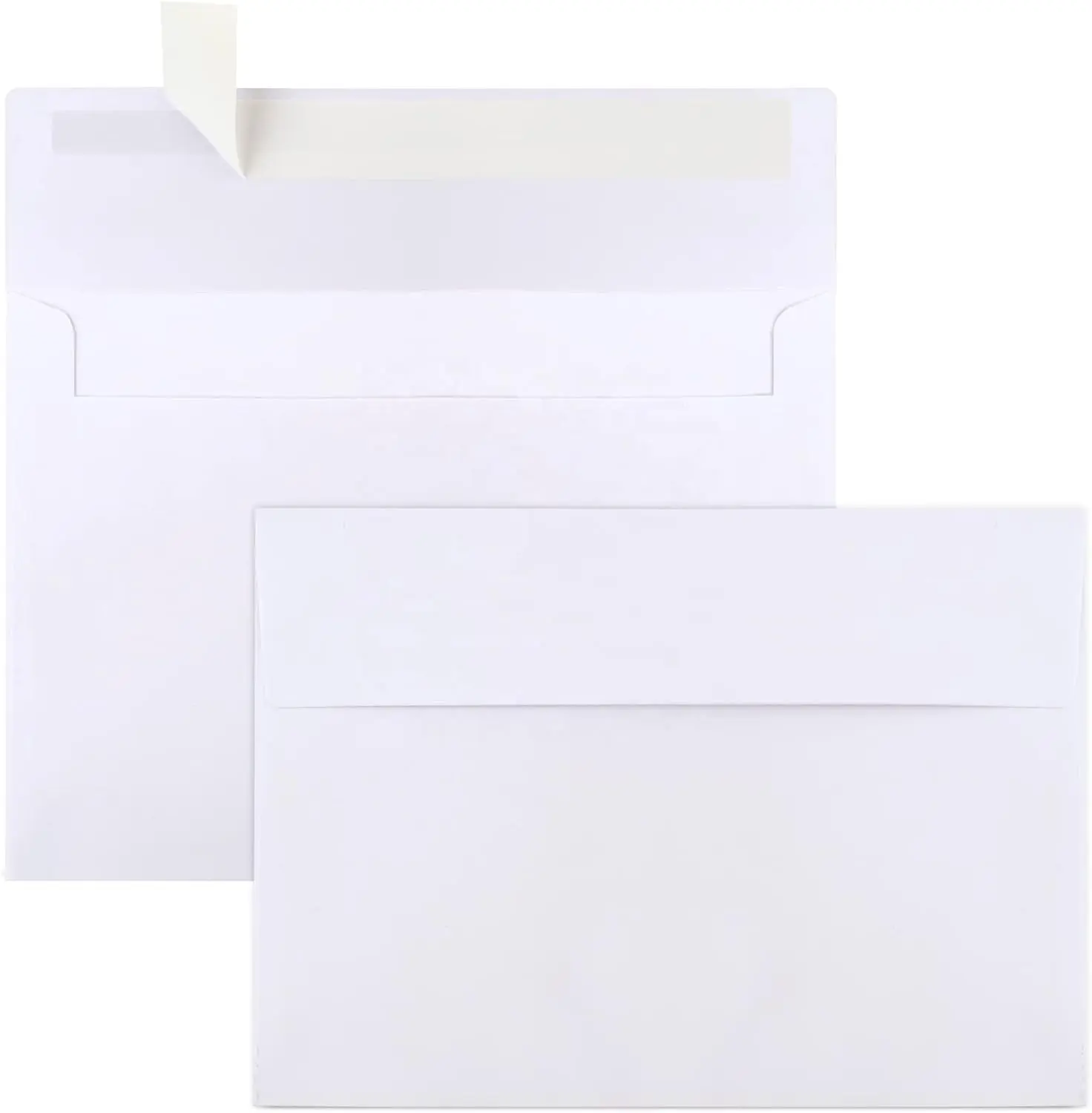 Enveloppes en papier blanches pour invitations de mariage imprimables A7 personnalisées 5X7 pouces enveloppes auto-scellantes avec rabat carré