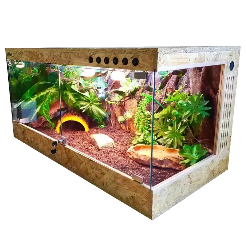 Boîte d'élevage de reptiles en bois massif dans une boîte de conservation de la chaleur de maison de cage de reptiles de tortue de lézard durable