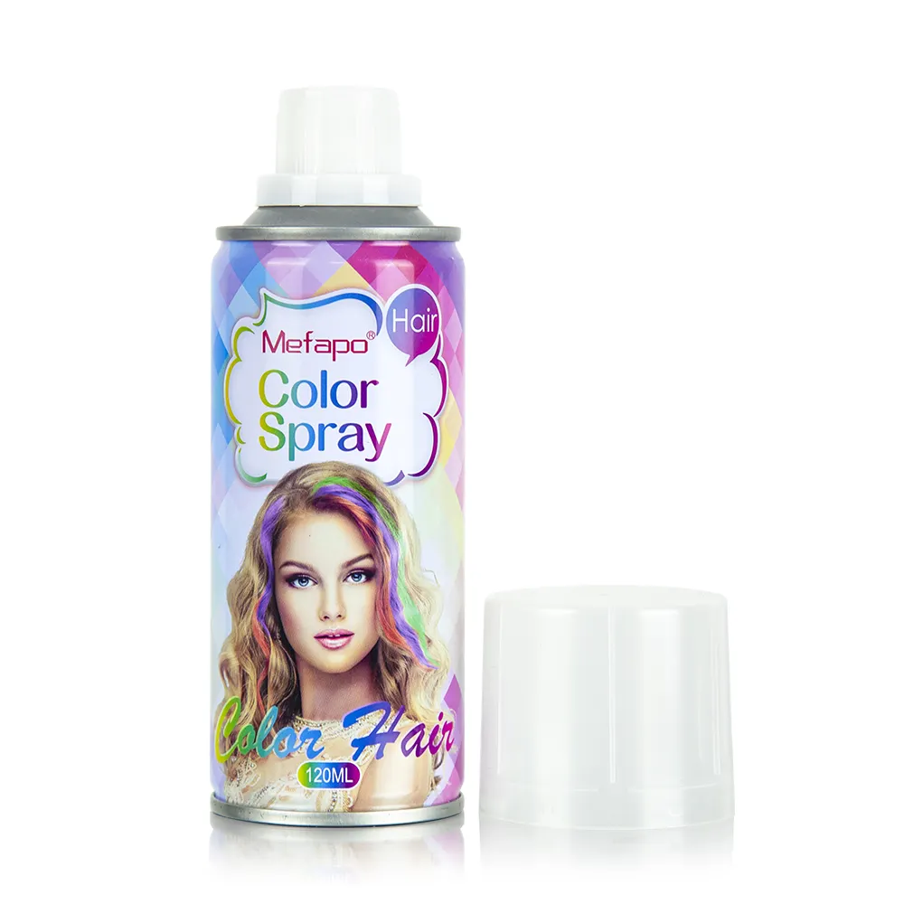 Spray de Color temporal para el cabello, productos de colores orgánicos de coloración rápida, 18 colores