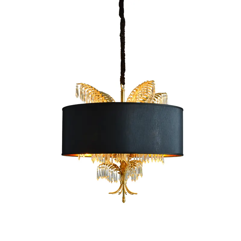 Lámpara colgante de cristal de palmera, luz de araña de latón marroquí, diseño de lujo, suministro de fábrica