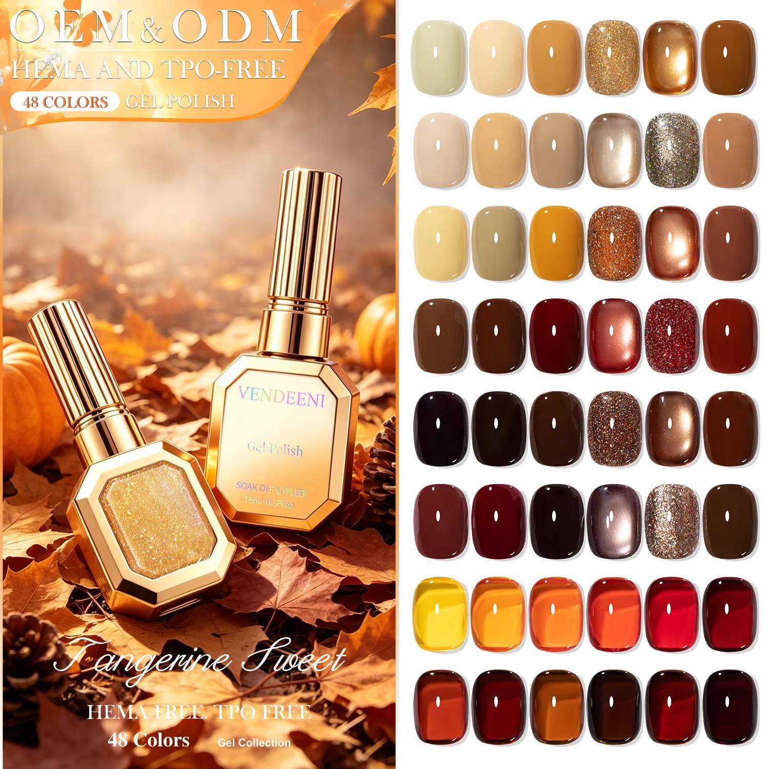 48 Colori Smalto Gel Autunnale