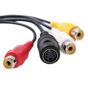 VGA至电视S-视频RCA AV 3音频视频适配器PC计算机电缆转换器 - Product Image 4