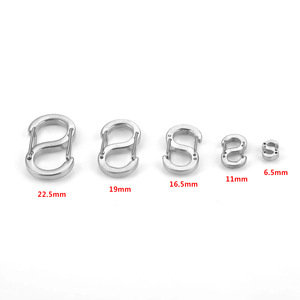 S Type <strong>Clasps</strong> <strong>Hooks</strong> for Necklace <strong>End</strong> Connectors Diy Jewelry Making Stainless Steel Bucle Snap <strong>Hook</strong> Jewelry <strong>Clasp</strong> - Product Image 2