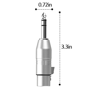 Cablecreation XLR 3 Pin FeMale to <strong>1</strong>/<strong>4</strong> 6.35MM Plug Socket <strong>Audio</strong> <strong>Adapter</strong> Connect XLR Device to TRS Device Pro-level XLR <strong>Adapter</strong> - Product Image 3