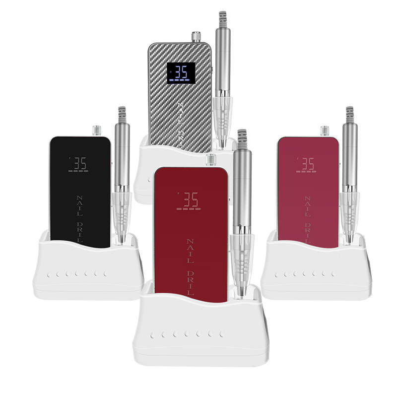 สว่านเจาะเล็บแบบชาร์จไฟได้ AT-ND-186ขนาด2.35มม. สีดำ