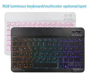 Su misura Mini BT tastiera Wireless RGB retroilluminazione tastiera per Tablet ricaricabile tastiera e Mouse per il telefono cellulare portatile - Product Image 4