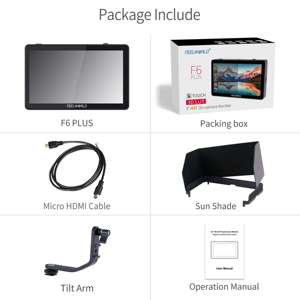 FEELWORLD F6 artı V2 5.7 "4K kamera monitörü | Tip-c güç, dalga formu ve toplu Film kiralama & OEMs Dslr alan monitörü için - Product Image 6
