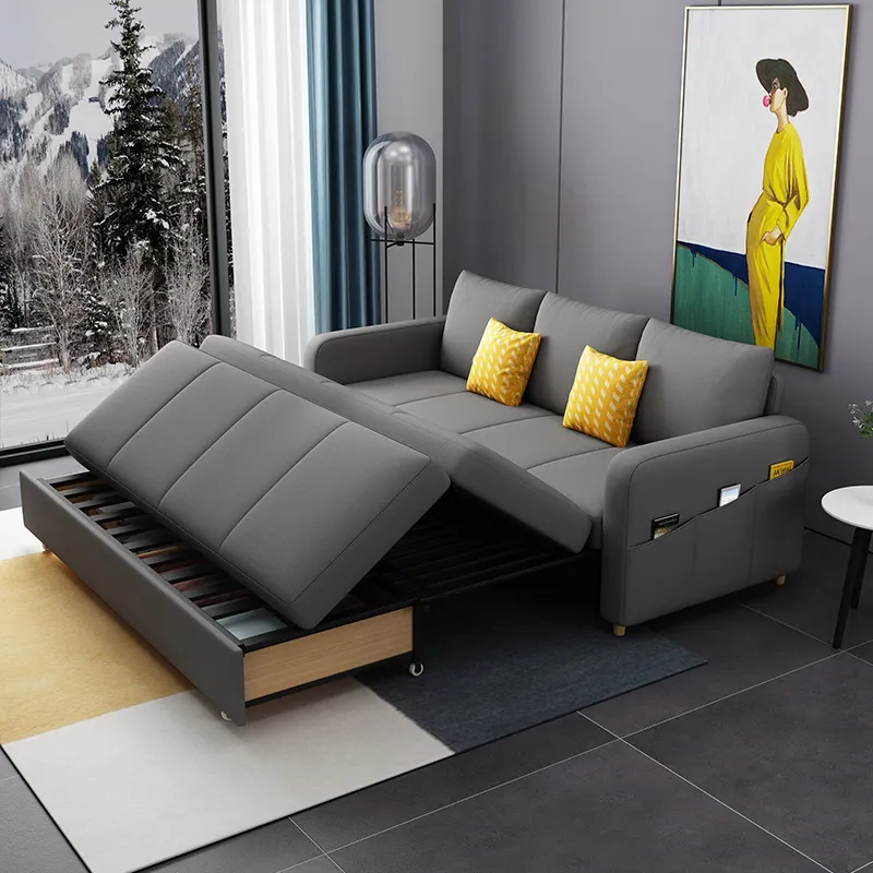 Space Saving Multi-purpose living Room set Furniture Modern fabric folding sofa bed
